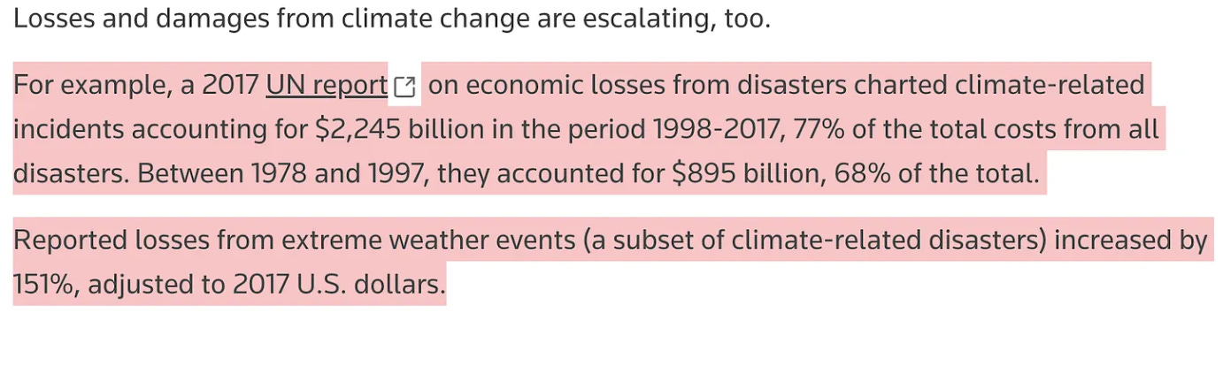 Losses and Damages