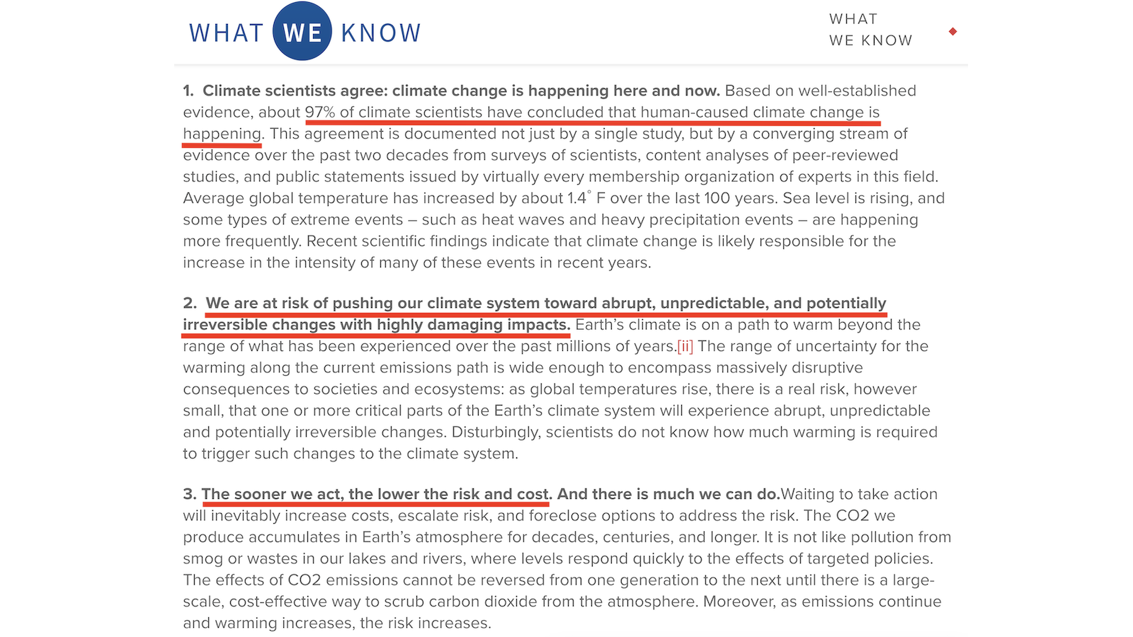 AAAS climate consensus