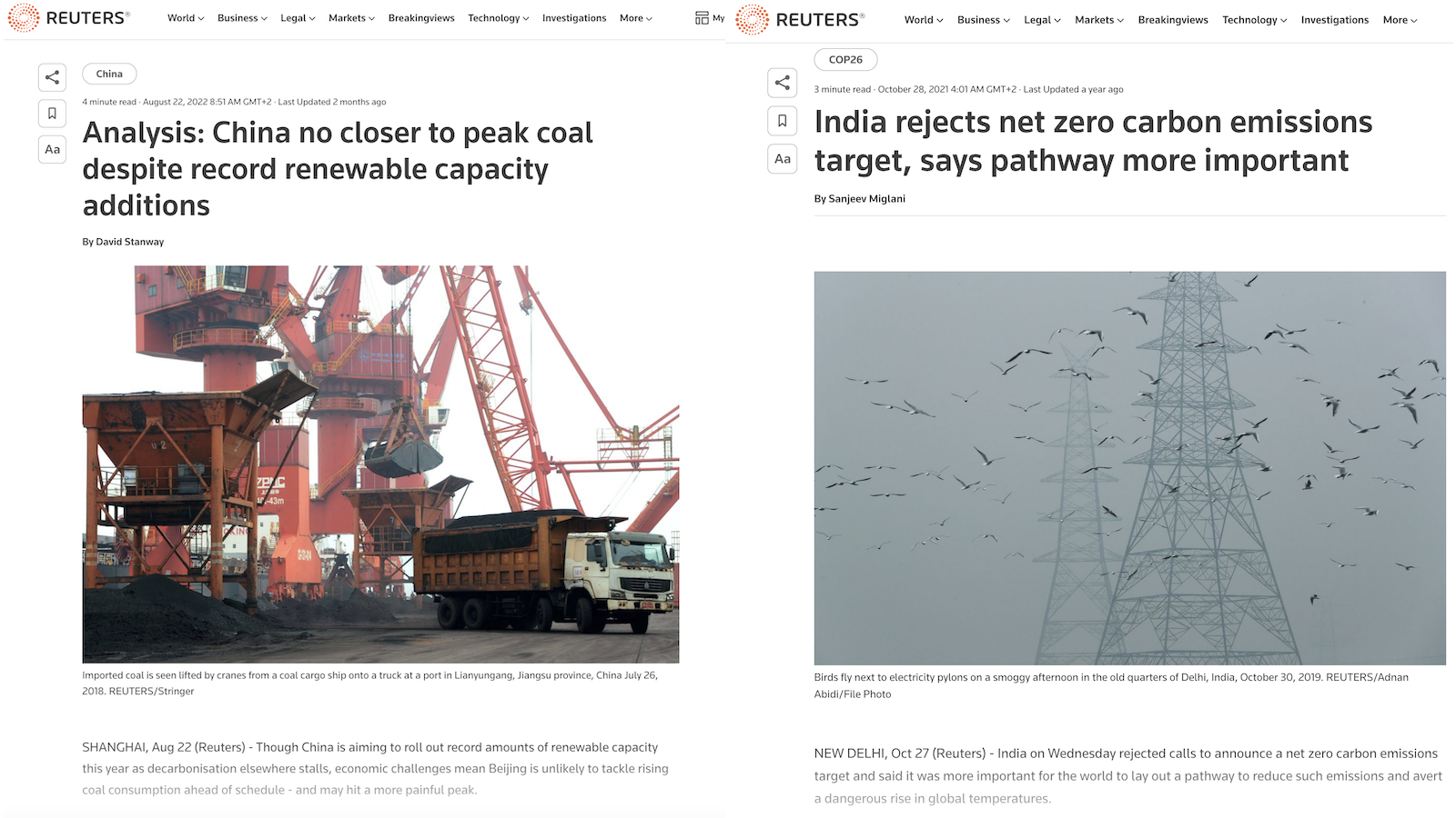 China and India increasing emissions