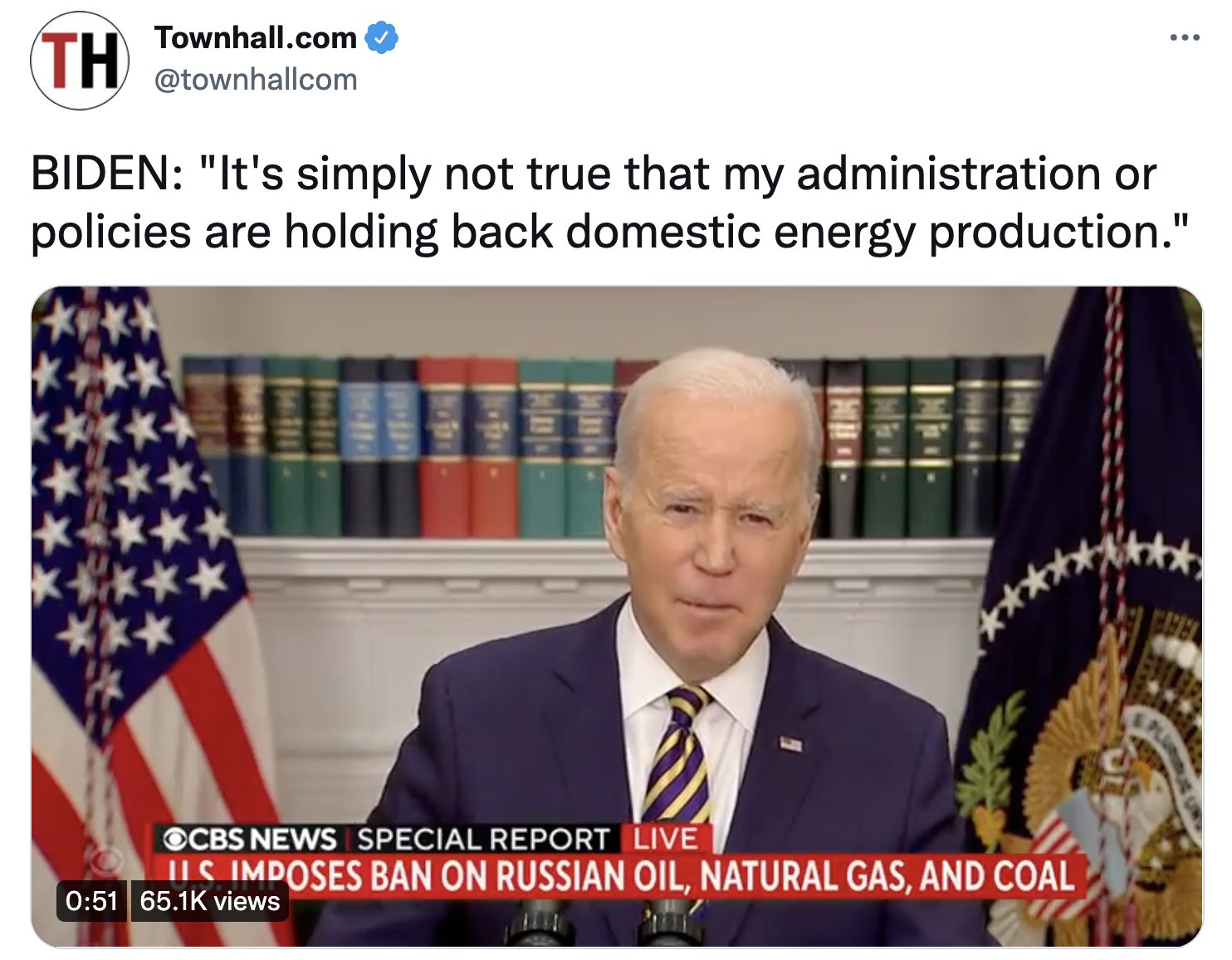 Biden denies responsibility