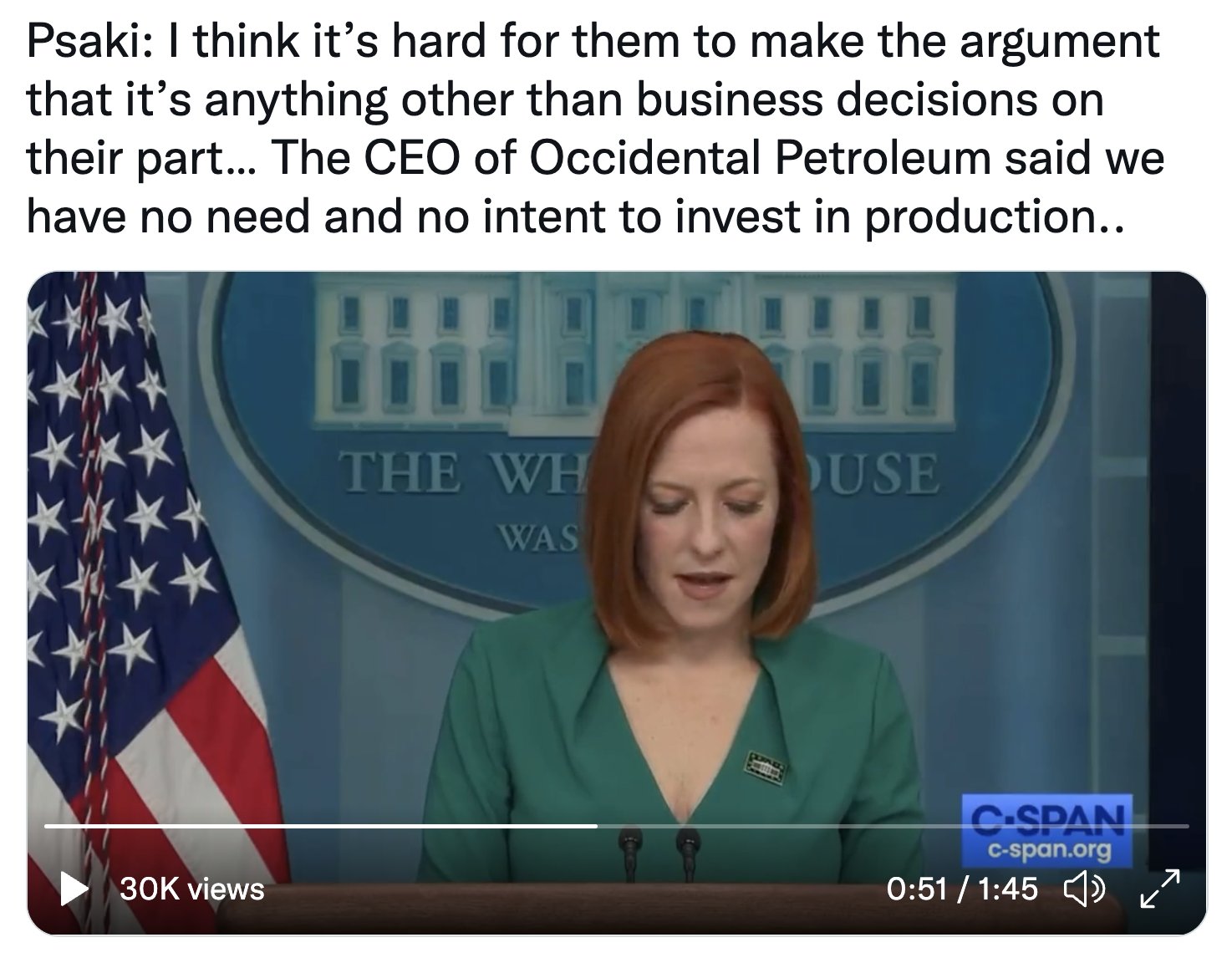 Psaki denial