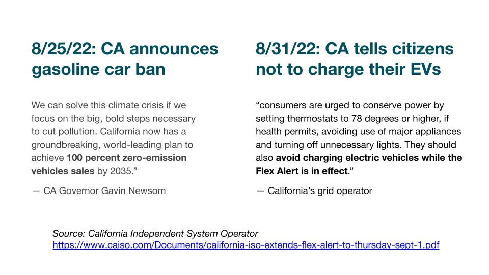 Flex Alert in CA preventing EV charging